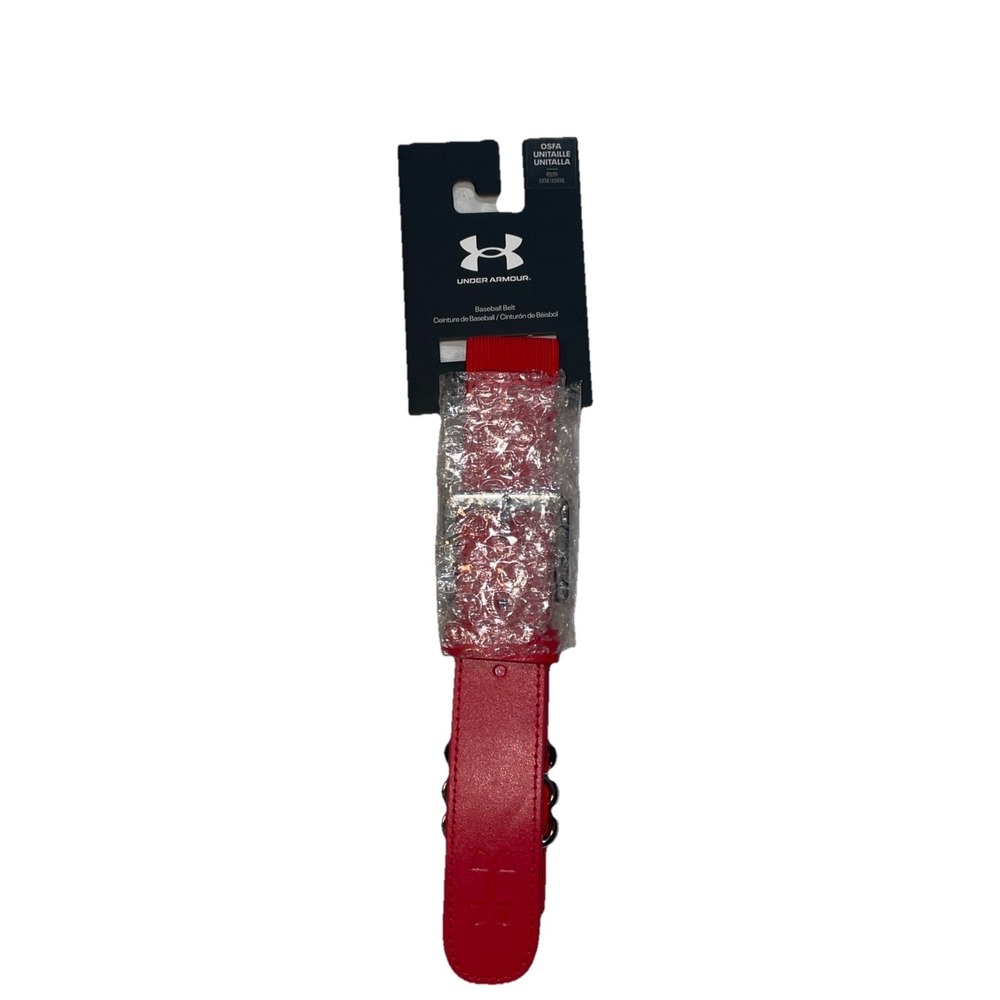 Under Armour Youth Boys Adjustable Baseball Belt Fits Up to 36" Red Ye353637